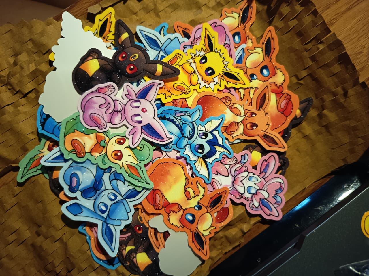 Eeveelutions pokemon glitter stickers