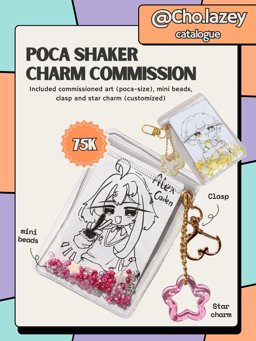 Commission half body max poca deco shaker in simple cute artstyle